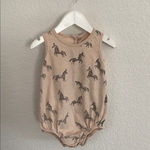 Rylee&Cru Bubble Romper Peach Pony